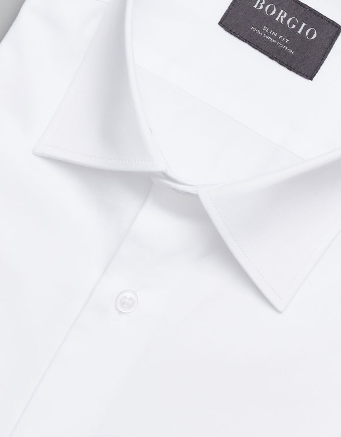 koszula simeria 00374 długi rękaw biały slim fit