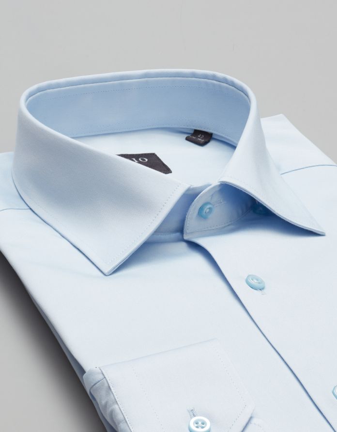 koszula simeria 00375 długi rękaw błękit classic fit