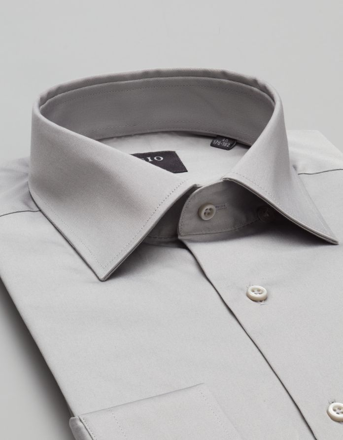 koszula simeria 00381 długi rękaw szary slim fit