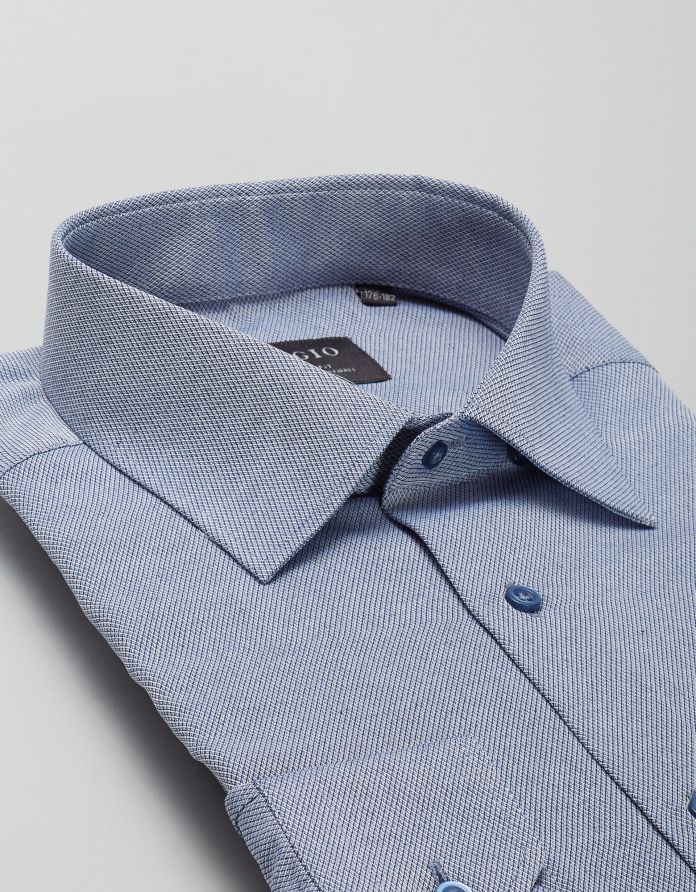 koszula fabrizia 00411 długi rękaw granatowy classic fit