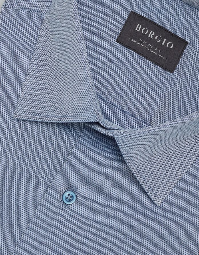 koszula fabrizia 00411 długi rękaw granatowy classic fit