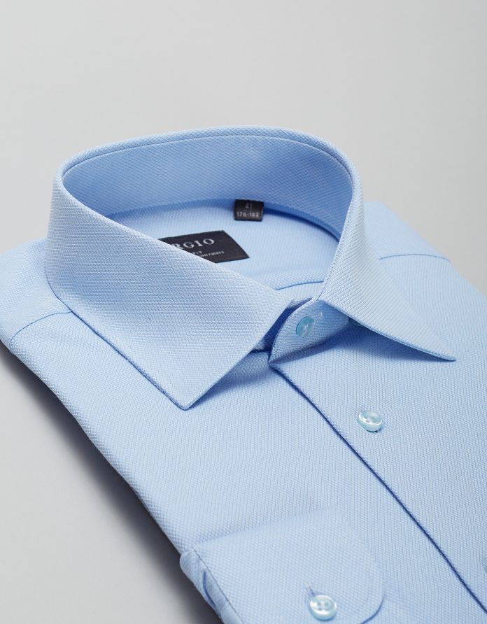 koszula fabrizia 00412 długi rękaw niebieski slim fit