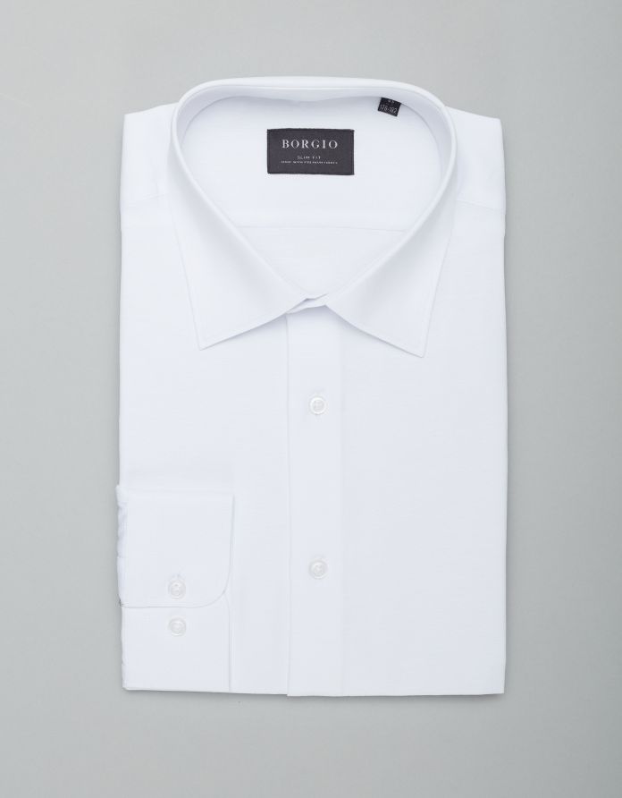 koszula fabrizia 00413 długi rękaw biały slim fit