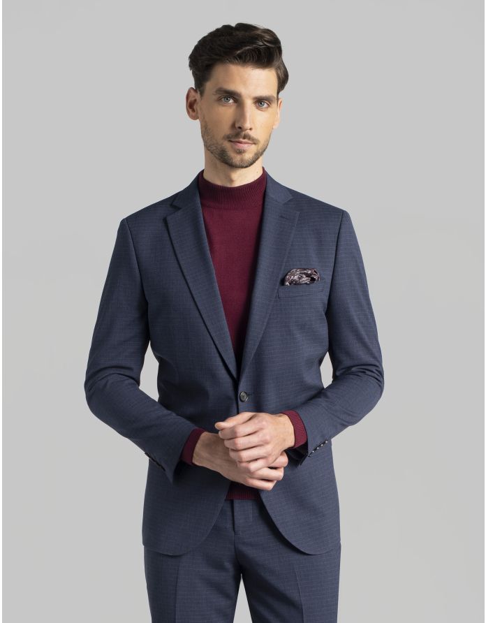 marynarka riesi do zestawu granatowy classic fit