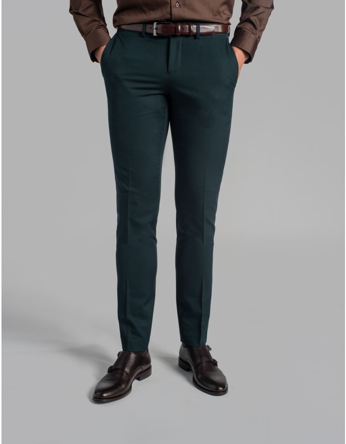 spodnie do zestawu lido zielony slim fit