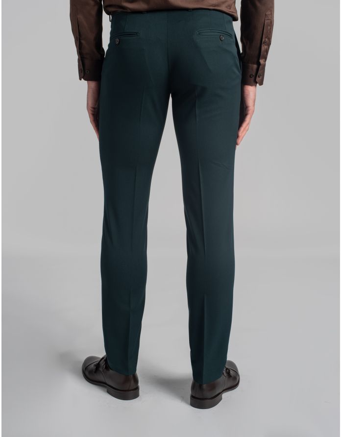 spodnie do zestawu lido zielony slim fit