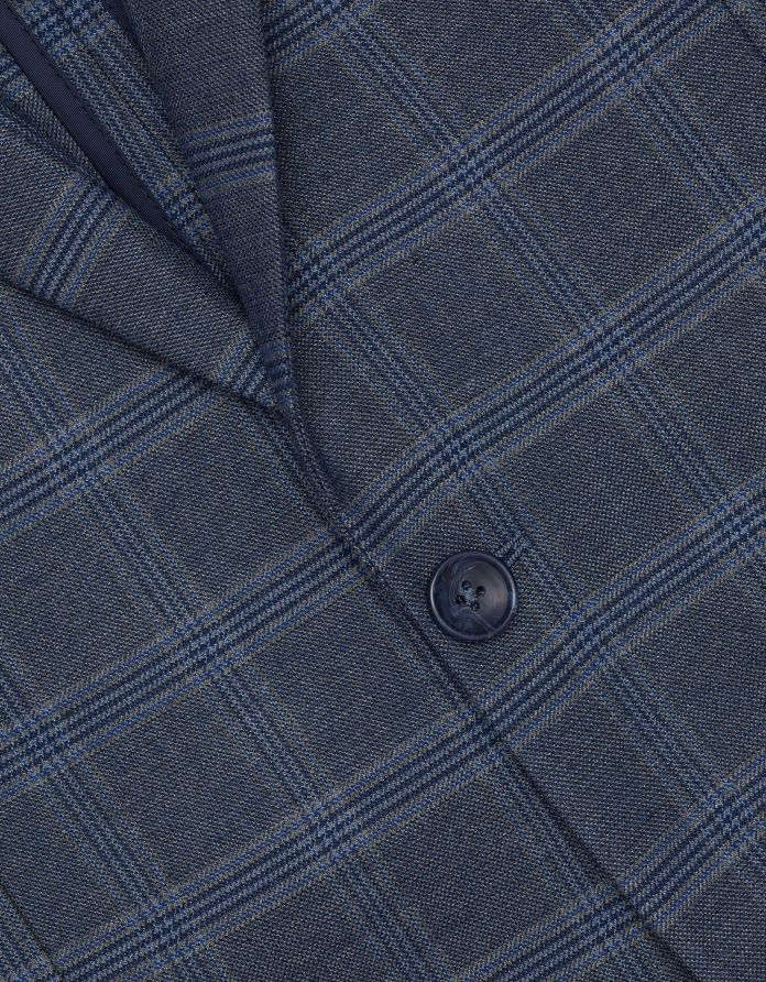 marynarka plati 01 szary slim fit