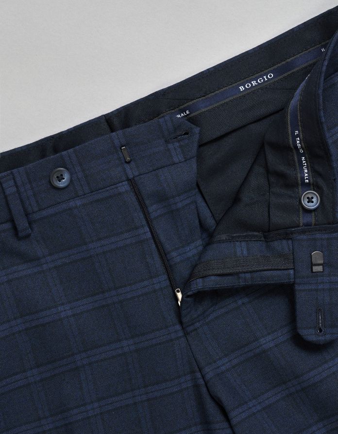 Spodnie do zestawu viloro 01 granatowy super slim fit