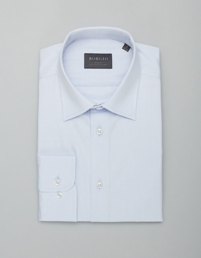 koszula lavello 00423 długi rękaw błękit slim fit