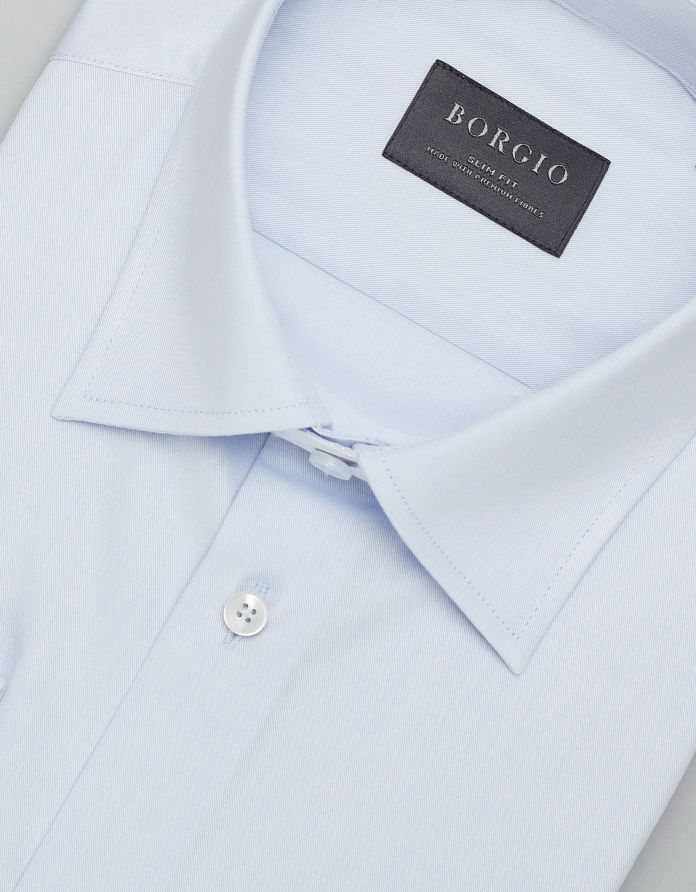 koszula lavello 00423 długi rękaw błękit slim fit