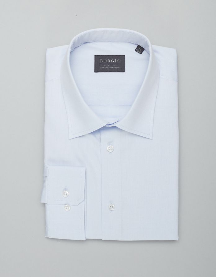 koszula lavello 00424 długi rękaw błękit classic fit