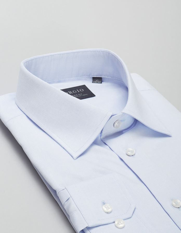 koszula lavello 00424 długi rękaw błękit classic fit