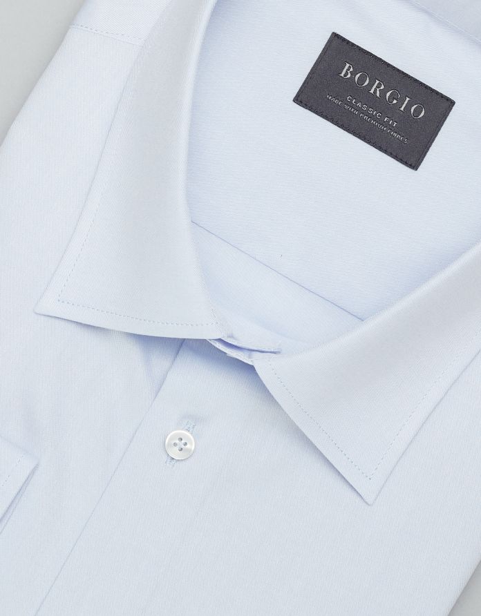 koszula lavello 00424 długi rękaw błękit classic fit