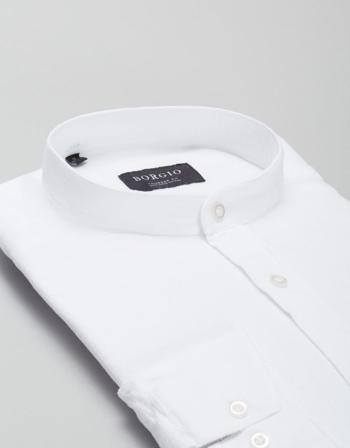 koszula limina 00407 długi rękaw biały tailored fit