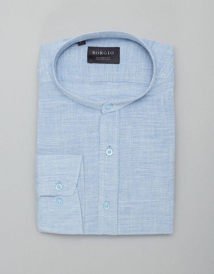 koszula limina 00408 długi rękaw błękit tailored fit