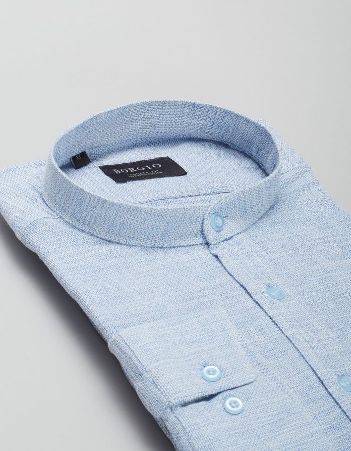 koszula limina 00408 długi rękaw błękit tailored fit