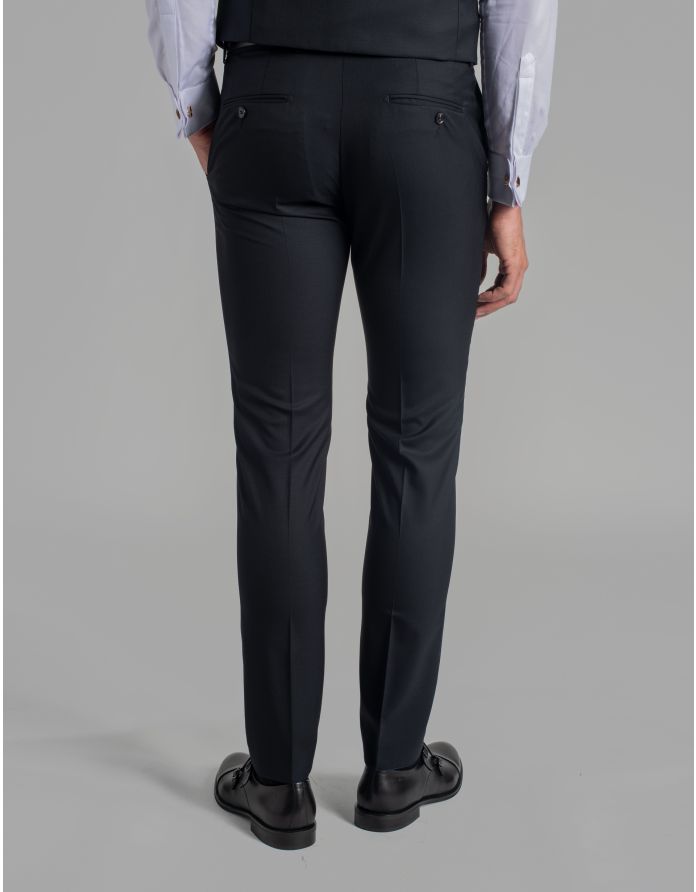 spodnie rosolini granatowy slim fit