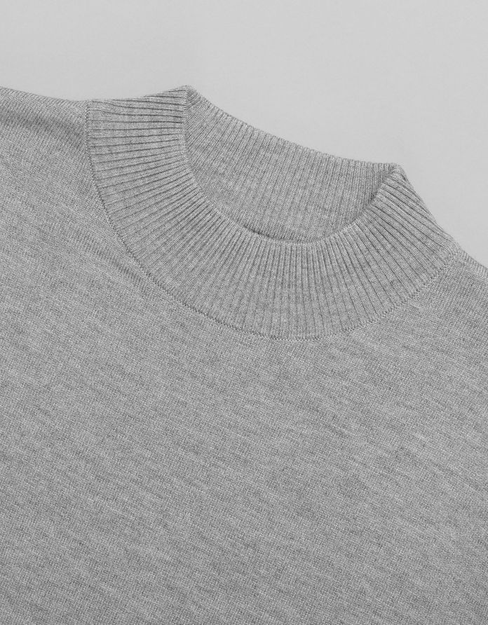 sweter gładki grotte mt szary