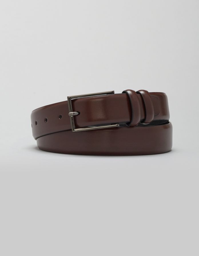 pasek męski  murlo ciemny brąz bez obszycia 3,5