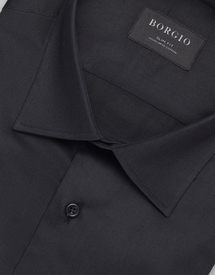 koszula simeria 00427 długi rękaw grafit slim fit