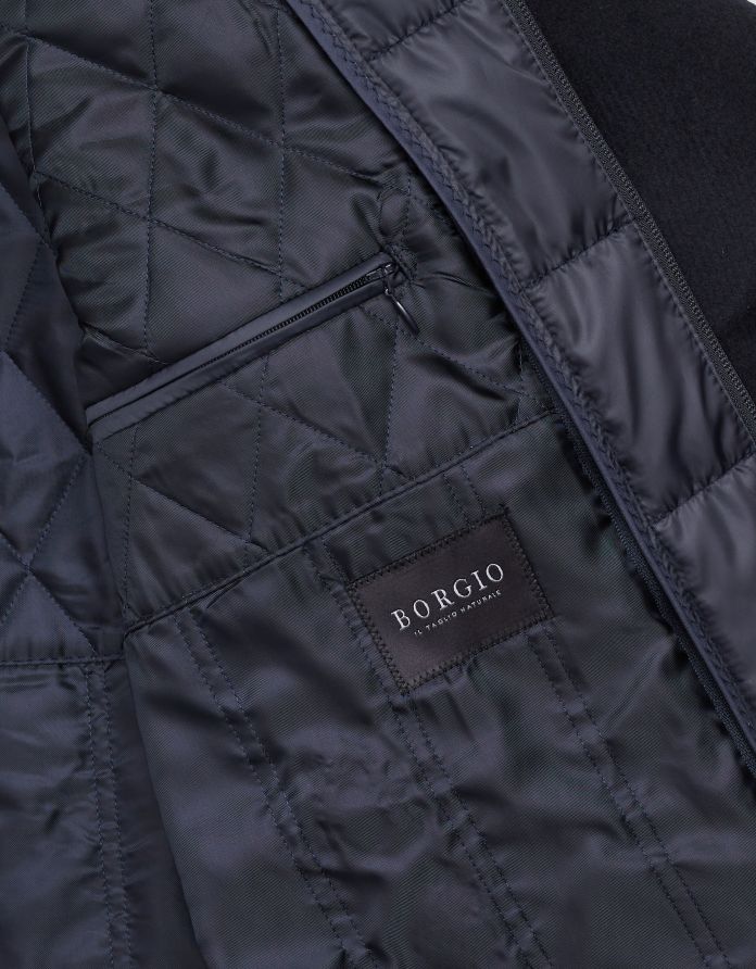 płaszcz sferro granatowy