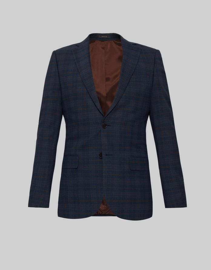 marynarka do zestawu carlopoli granatowy slim fit