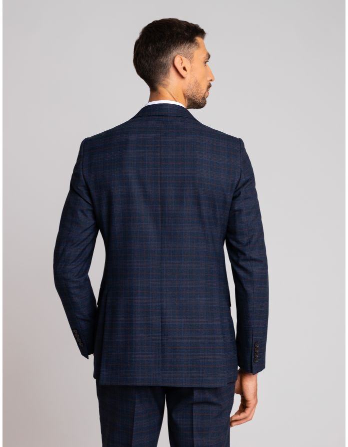 marynarka do zestawu carlopoli granatowy slim fit