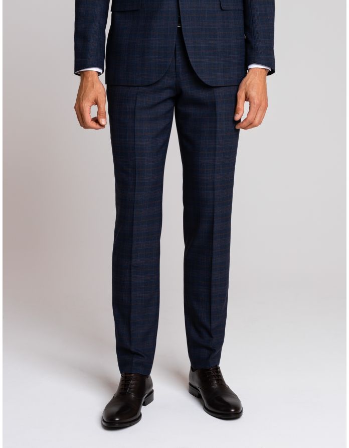 spodnie do zestawu carlopoli granatowy slim fit