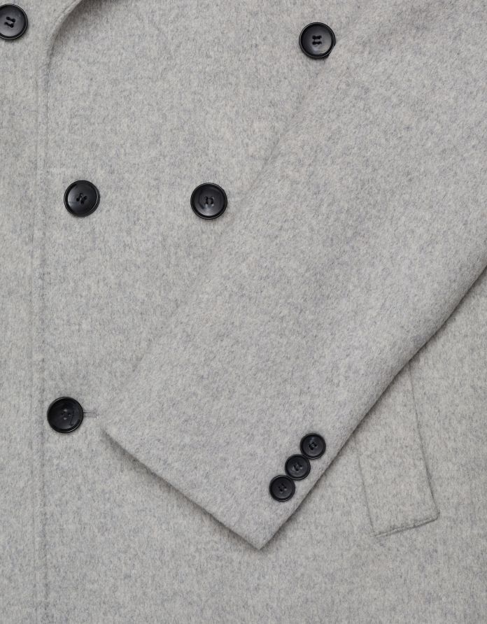 Płaszcz dwurzędowy sortino szary (sz1)