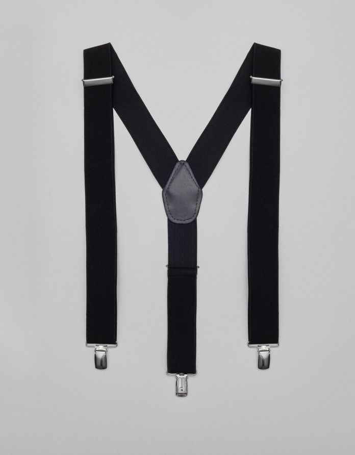 szelki bretelle czarny