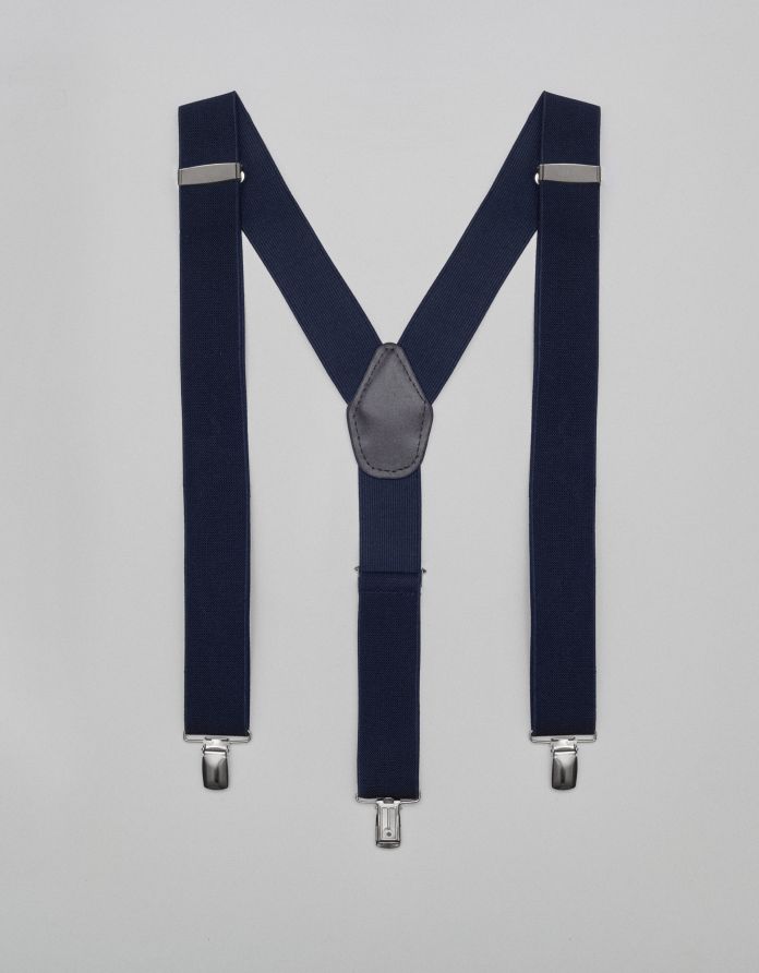szelki bretelle granatowy