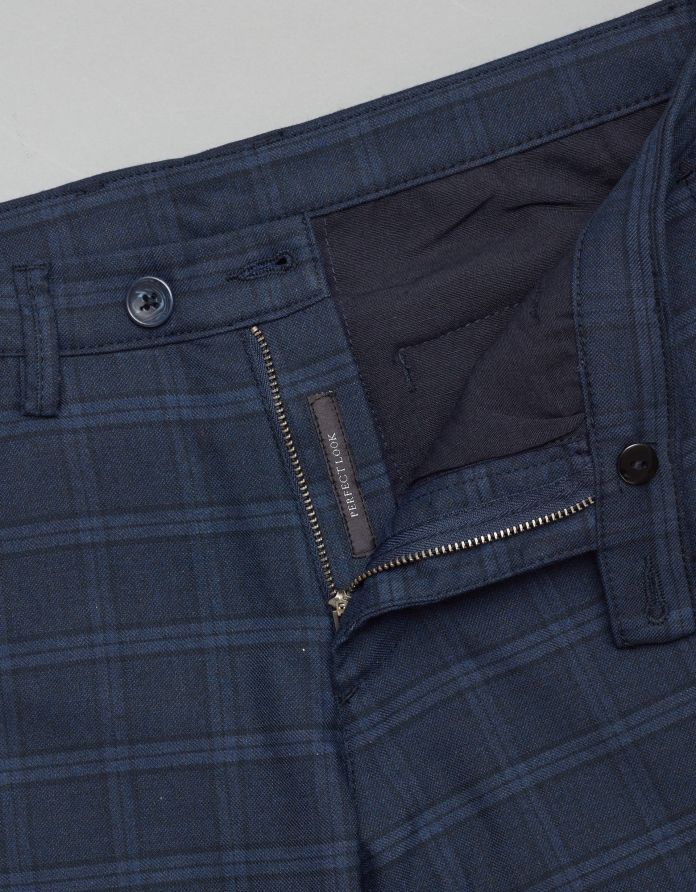 spodnie vilora granatowy slim fit