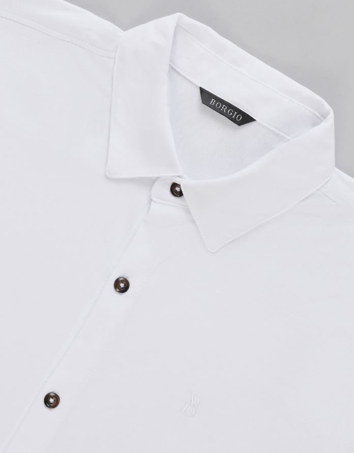 koszula raguza 00442 biały slim fit