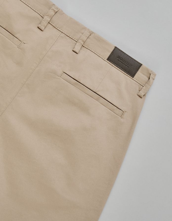 spodnie alcano beżowy slim fit