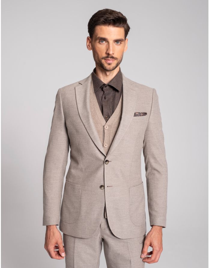 marynarka antico beżowy slim fit