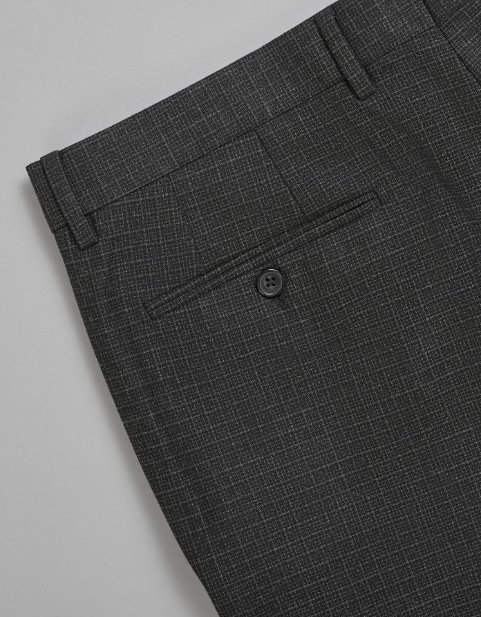 spodnie do zestawu erbezzo grafit classic fit