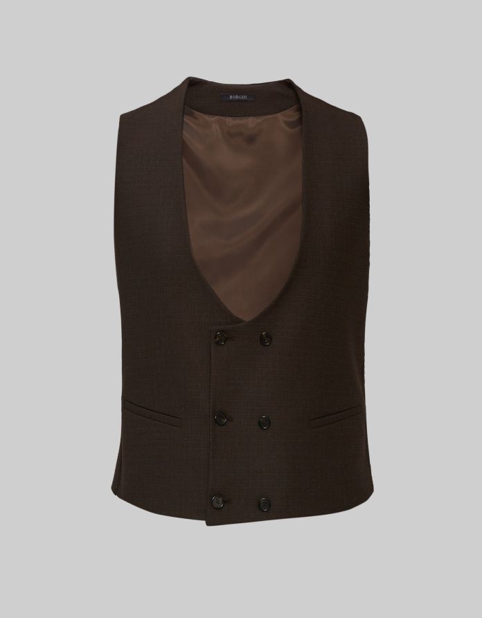 kamizelka erbezzo slim fit brąz