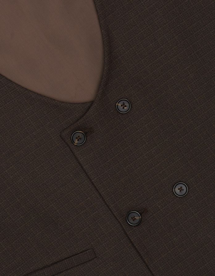 kamizelka erbezzo slim fit brąz