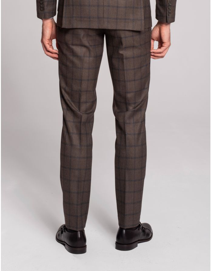 spodnie do zestawu mileto brąz slim fit