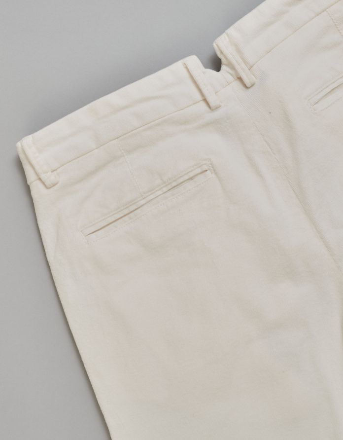 spodnie sztruksowe velluto biały slim fit