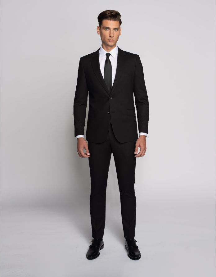 marynarka do zestawu monopoli czarny slim fit