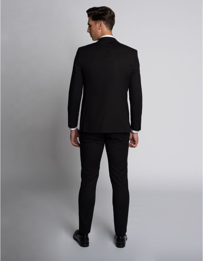 marynarka do zestawu monopoli czarny slim fit