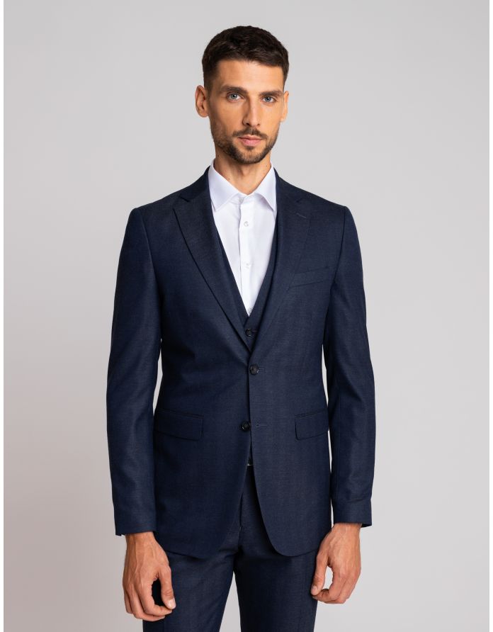 marynarka zogno granatowy slim fit