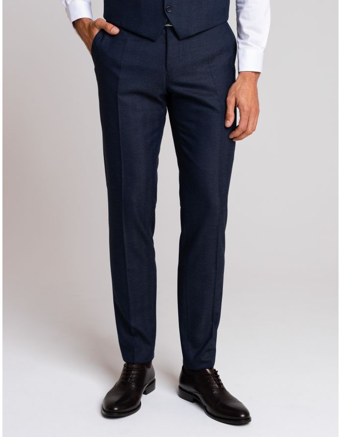 spodnie zogno granatowy slim fit