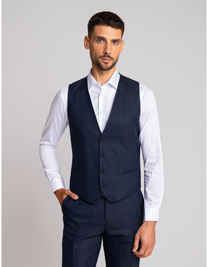 kamizelka zogno granatowy slim fit