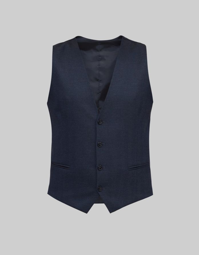 kamizelka zogno granatowy slim fit