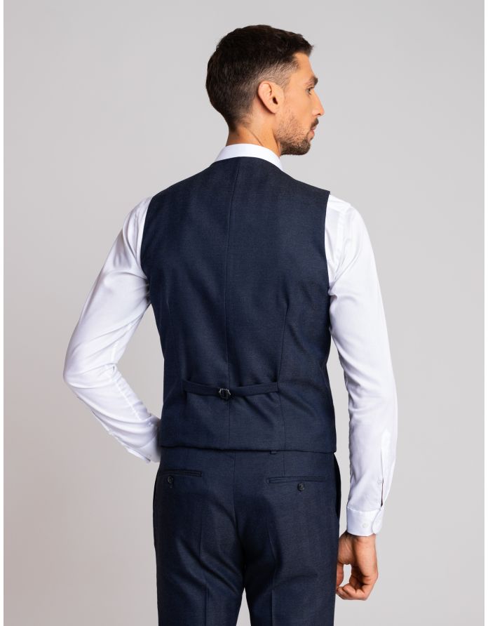 kamizelka zogno granatowy slim fit