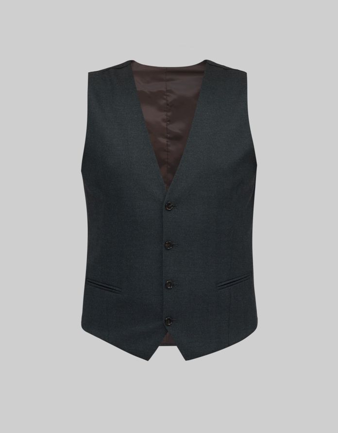kamizelka zogno zielony slim fit
