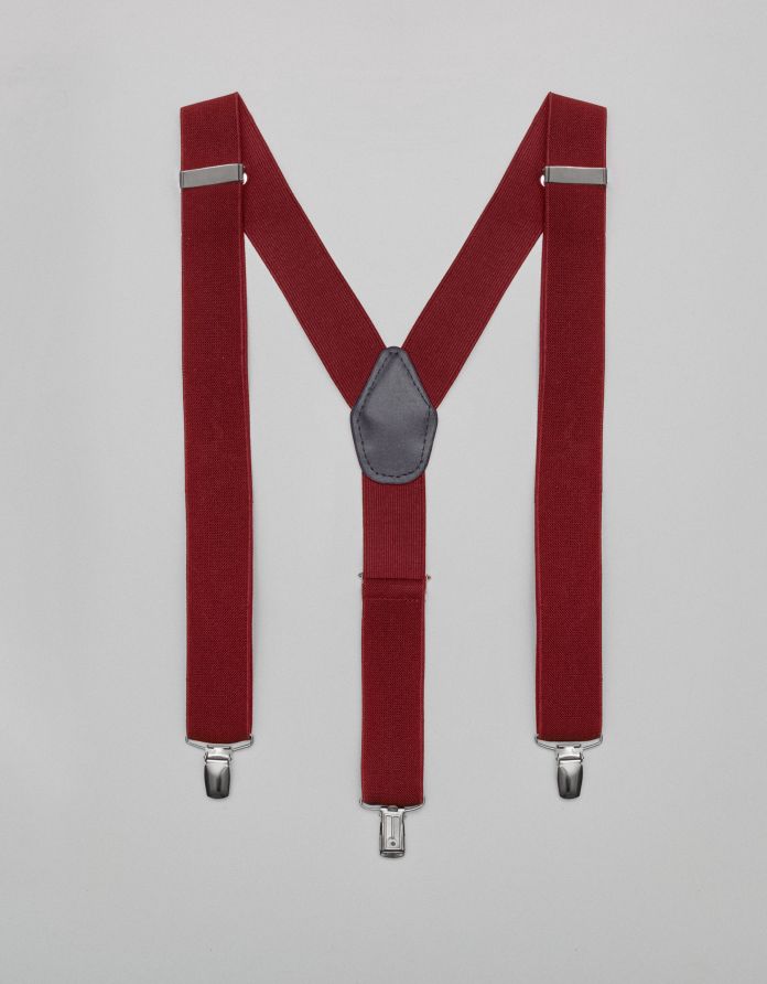 szelki bretelle  bordo