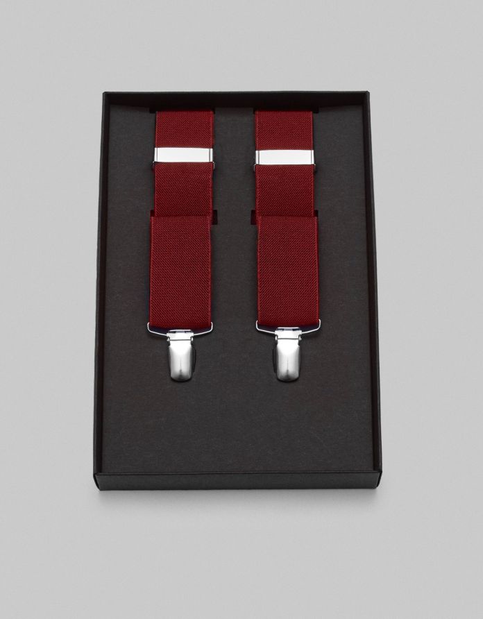 szelki bretelle  bordo